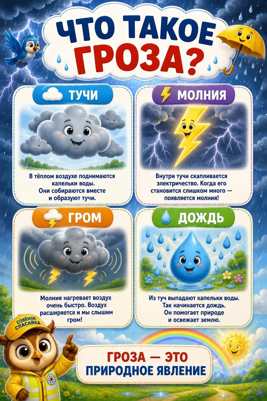 ☀️⛈️ Лето — время активного отдыха, но не забывайте о безопасности!