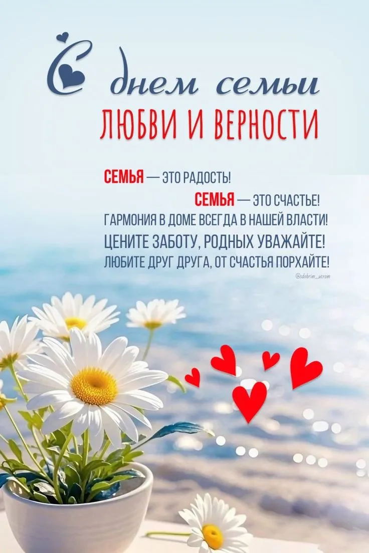 Семья — это наша ячейка, в которой мы находим тепло, понимание и заботу! Так пусть же жизнь будет на