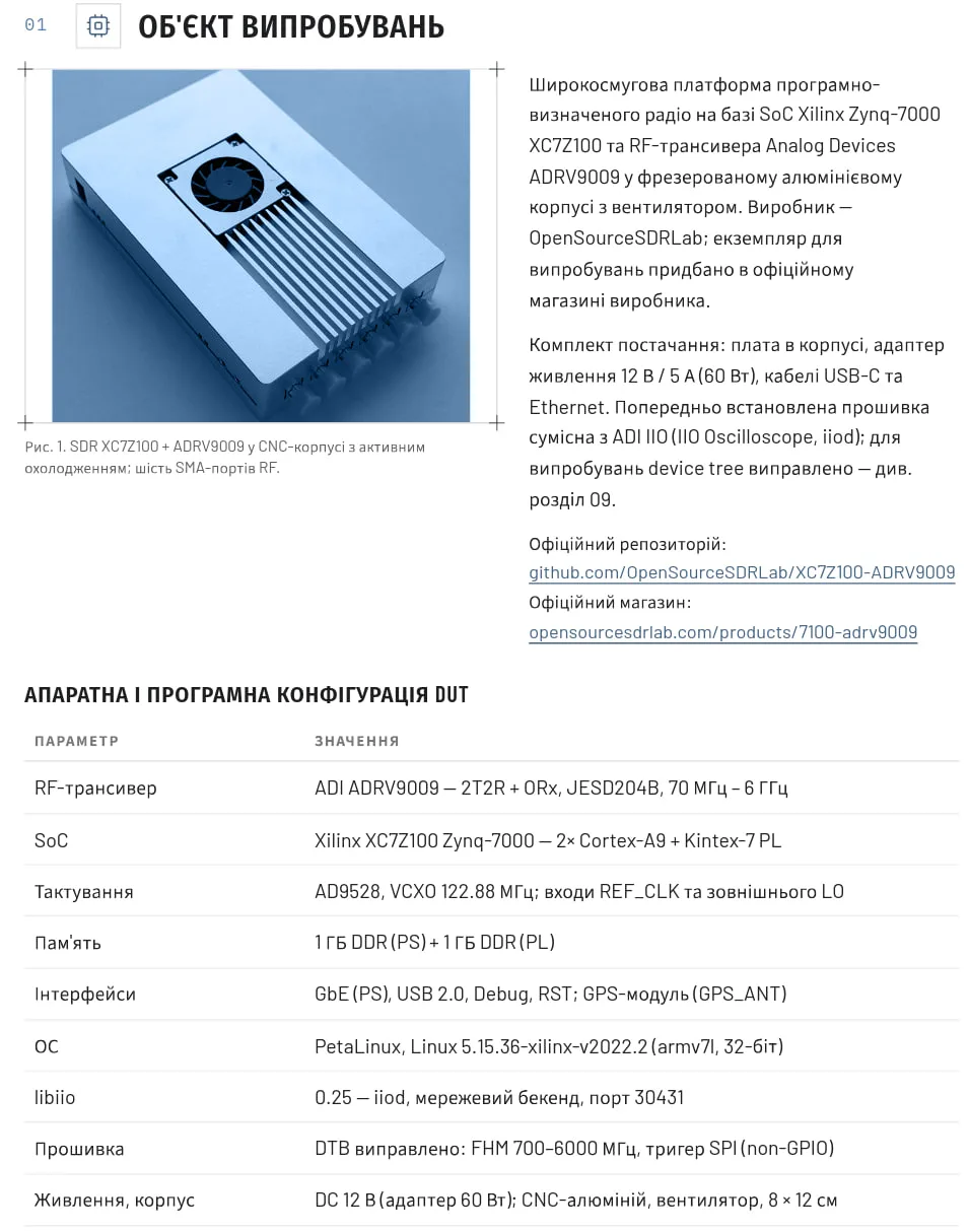 Противник прогнал SDR OpenSourceSDRLab на Zynq XC7Z100 и ADRV9009(репозиторий). В базов...