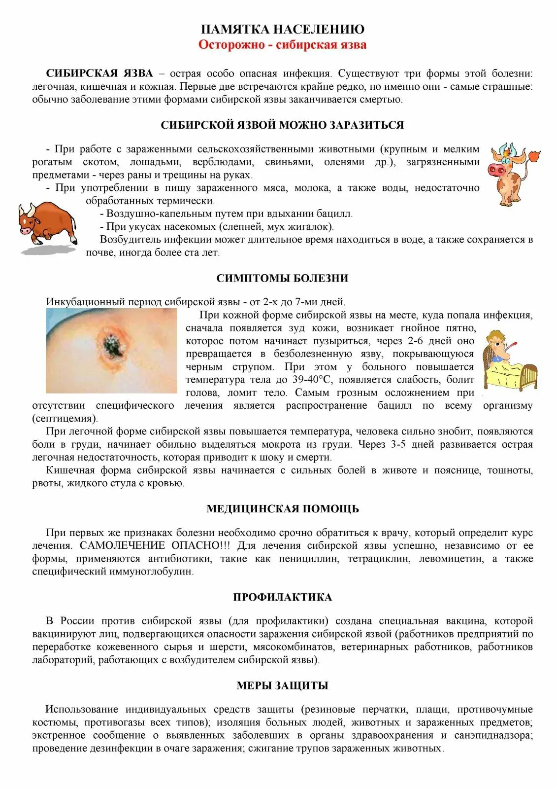 Сибирская язва - особо опасная инфекционная болезнь сельскохозяйственных и диких животн...
