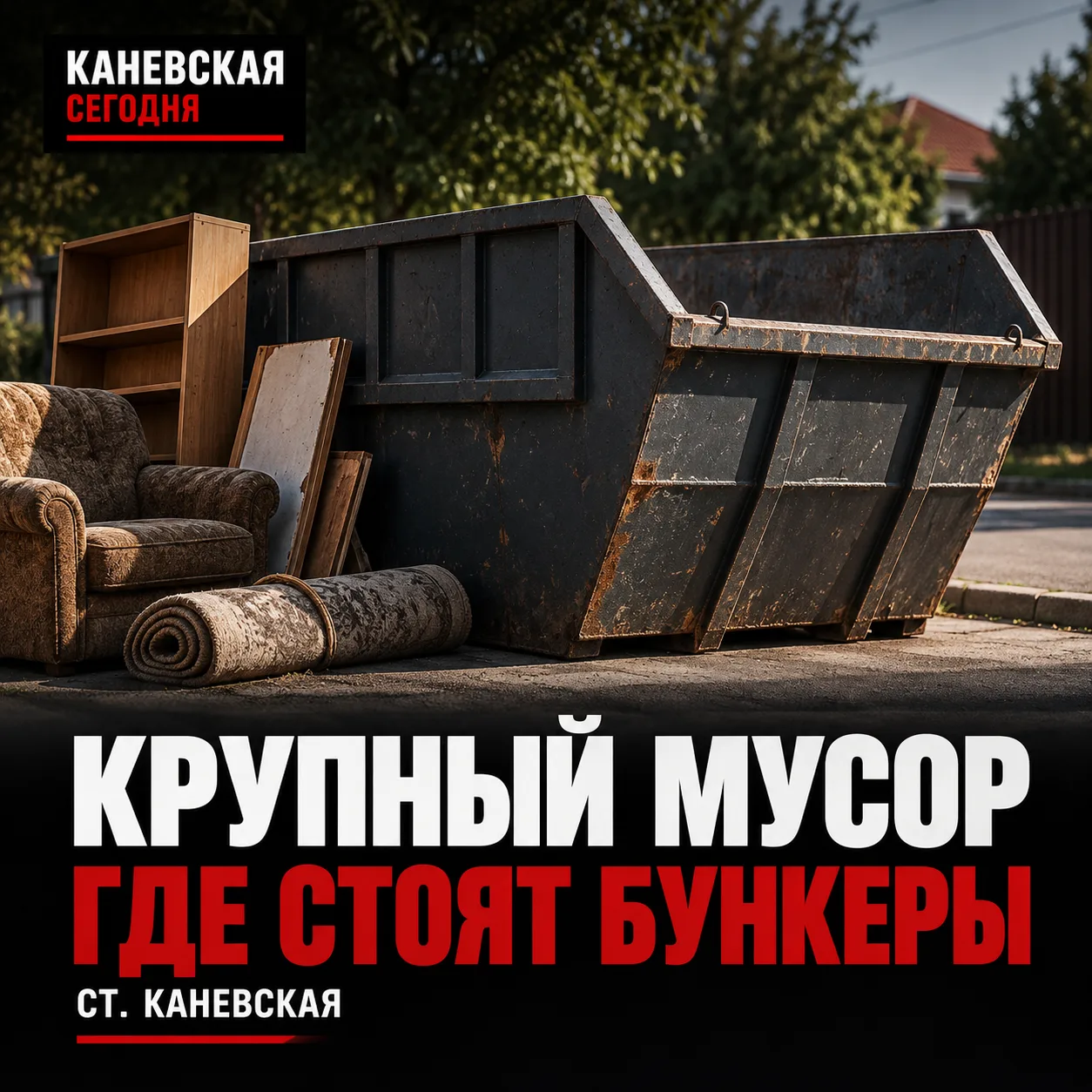 🗑 Где в Каневской можно выбросить крупногабаритный мусор