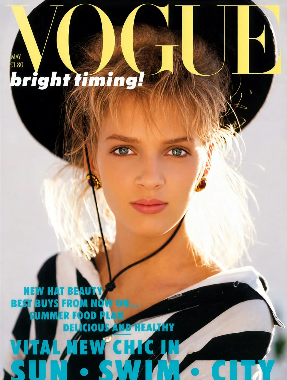 Throwback дня — Ума Турман на фотографиях Патрика Демаршелье для British Vogue, 1986 г.