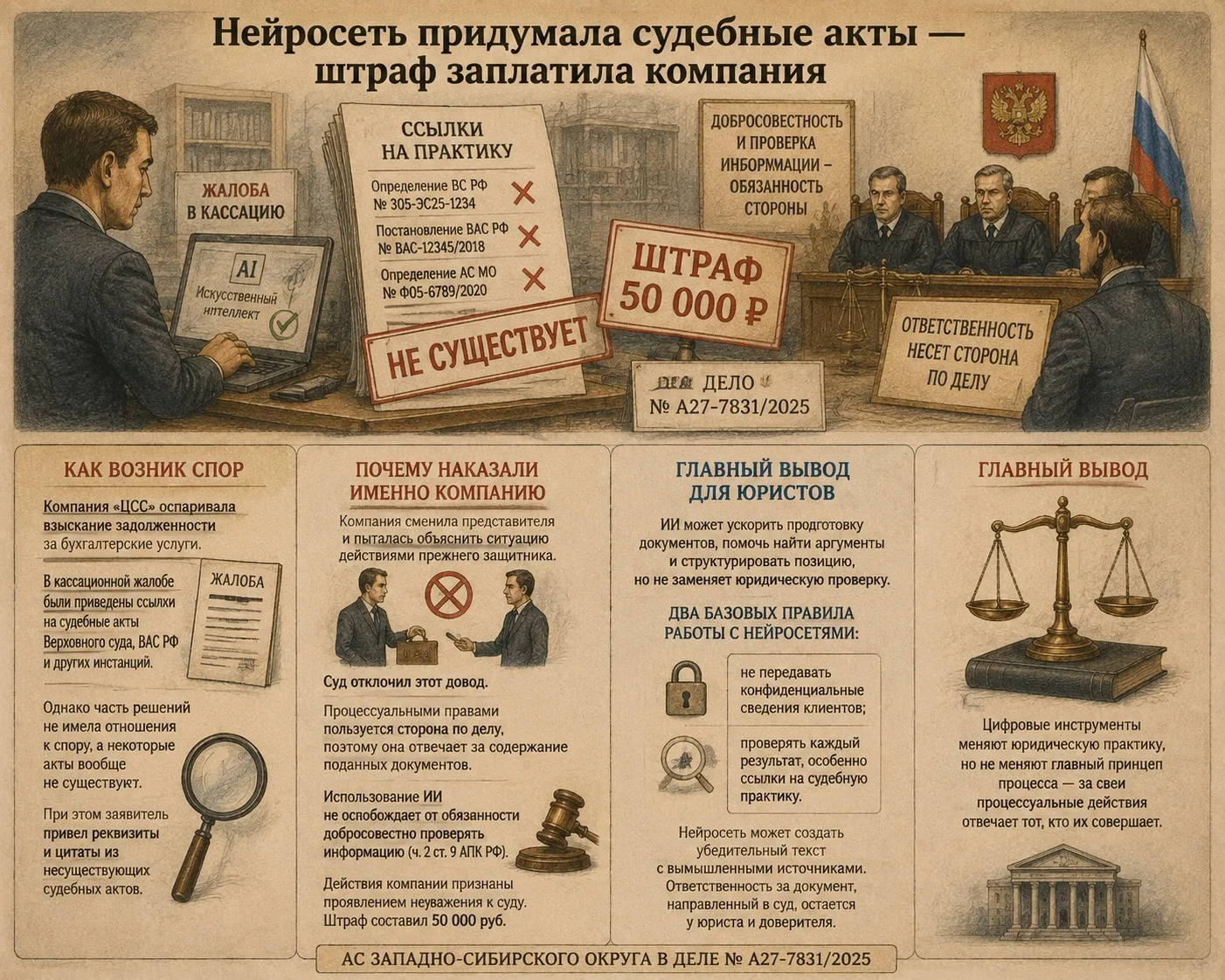 Нейросеть придумала судебные акты — штраф заплатила компания
