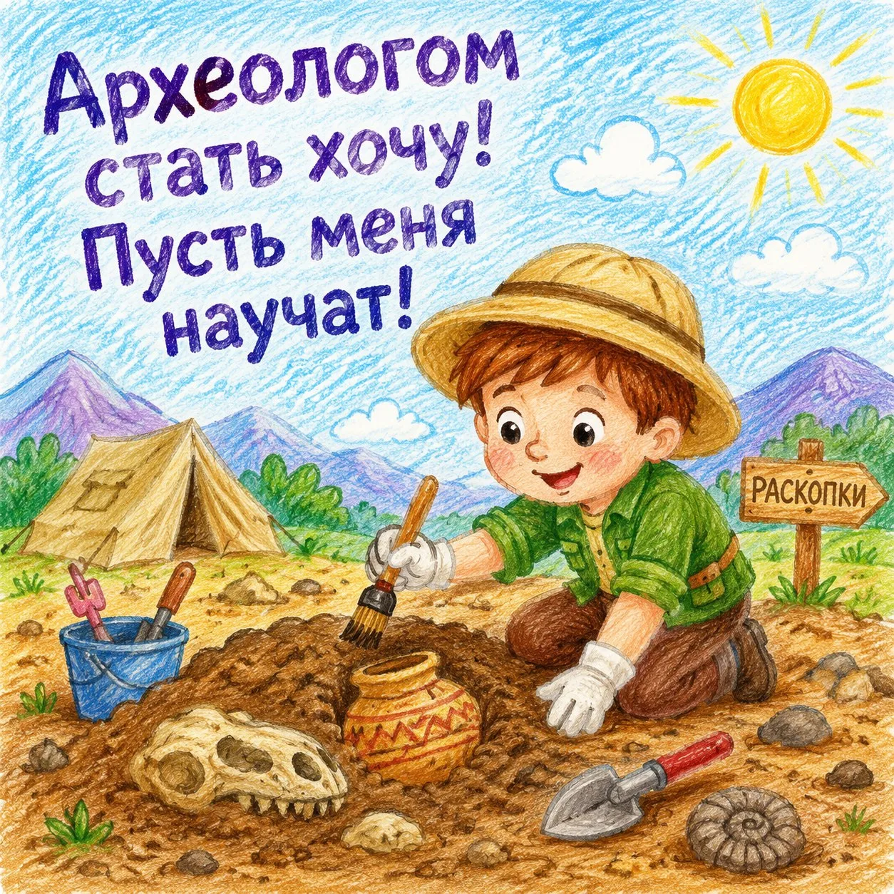 🏺 🔍 На один день территория нашего детского сада превратилась в научно-исследовательс...