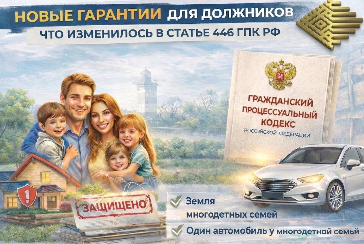 Новые гарантии для должников: что изменилось в статье 446 ГПК РФ

23 марта 2026 года был принят Феде