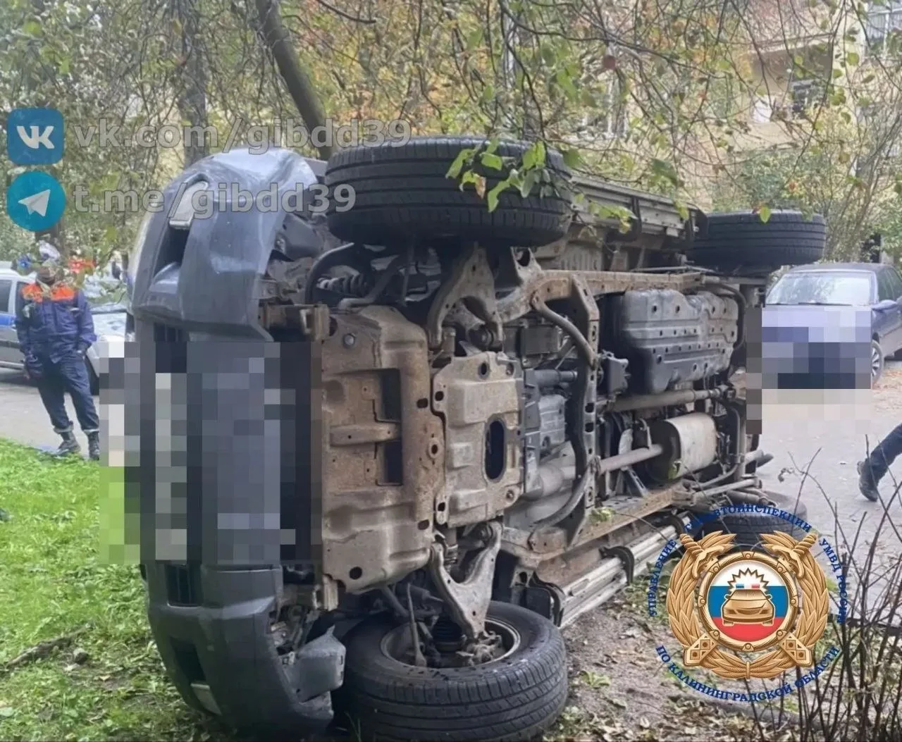 💥 В Калининграде опрокинулся автомобиль