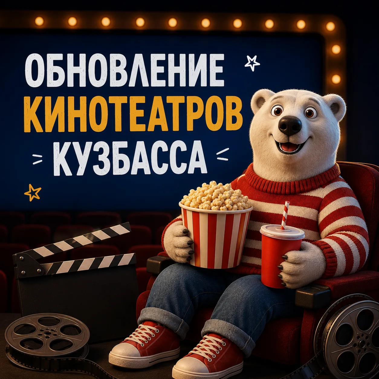 🎬 В девяти территориях Кузбасса модернизируют кинозалы.