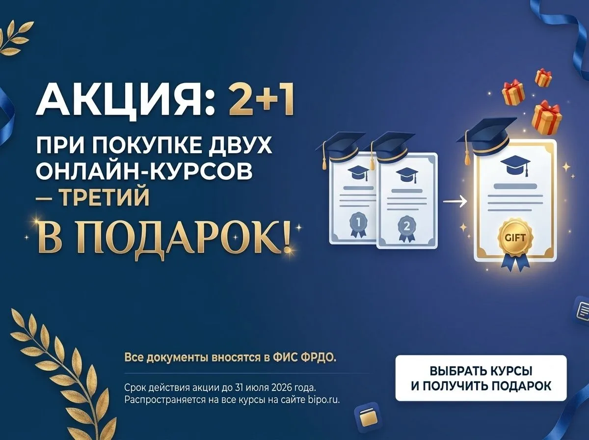 Акция «2+1» в БИПО: Прокачайте навыки втрое выгоднее!