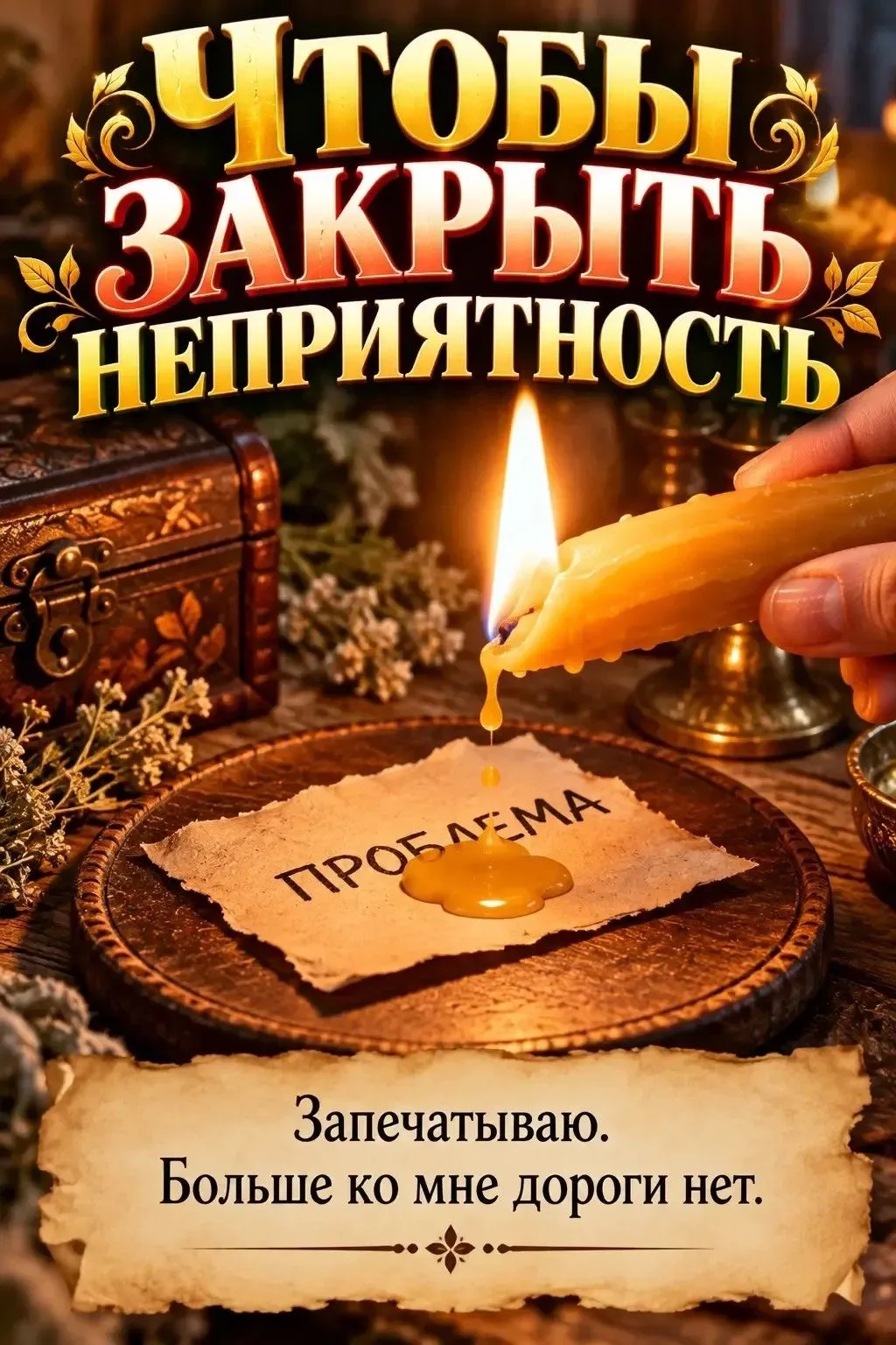 🕯️ ЧТОБЫ ЗАКРЫТЬ НЕПРИЯТНОСТЬ