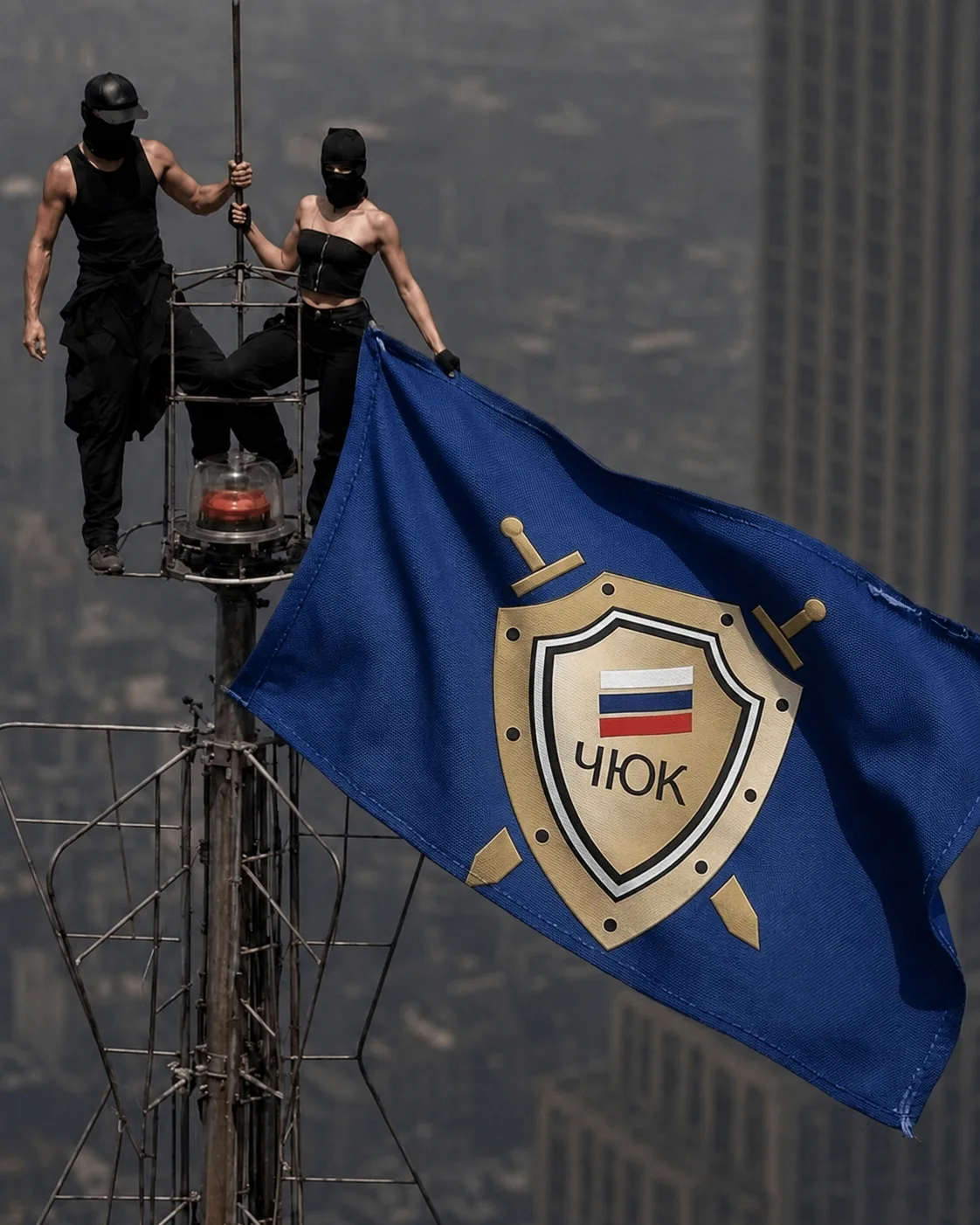 Сказали — и сделали! 
Empire State Building, шпиль, высота 381 метр.
Мы забрались на самую вершину Н