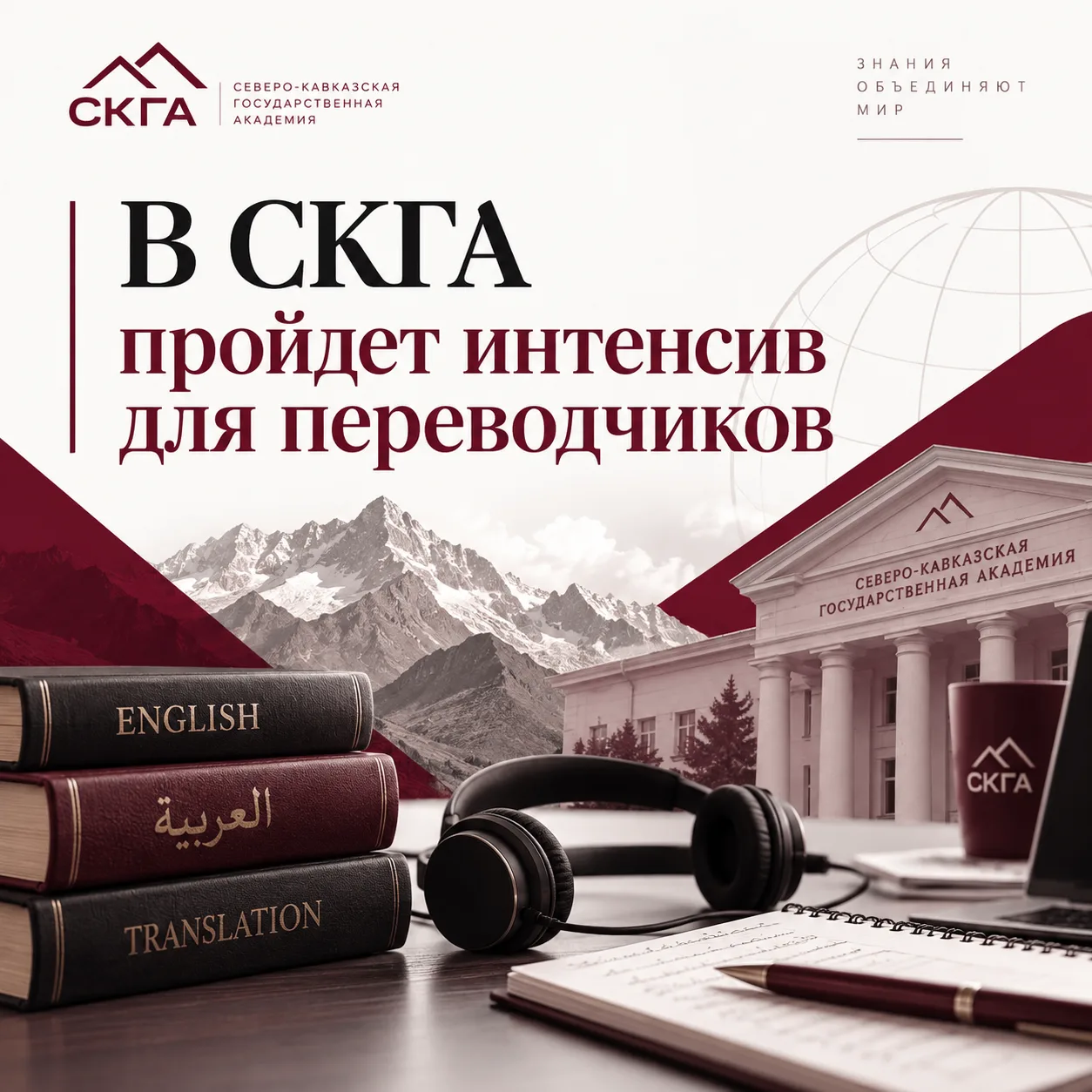 ⚡️«Перевод на высоте»: в СКГА пройдет интенсив для переводчиков