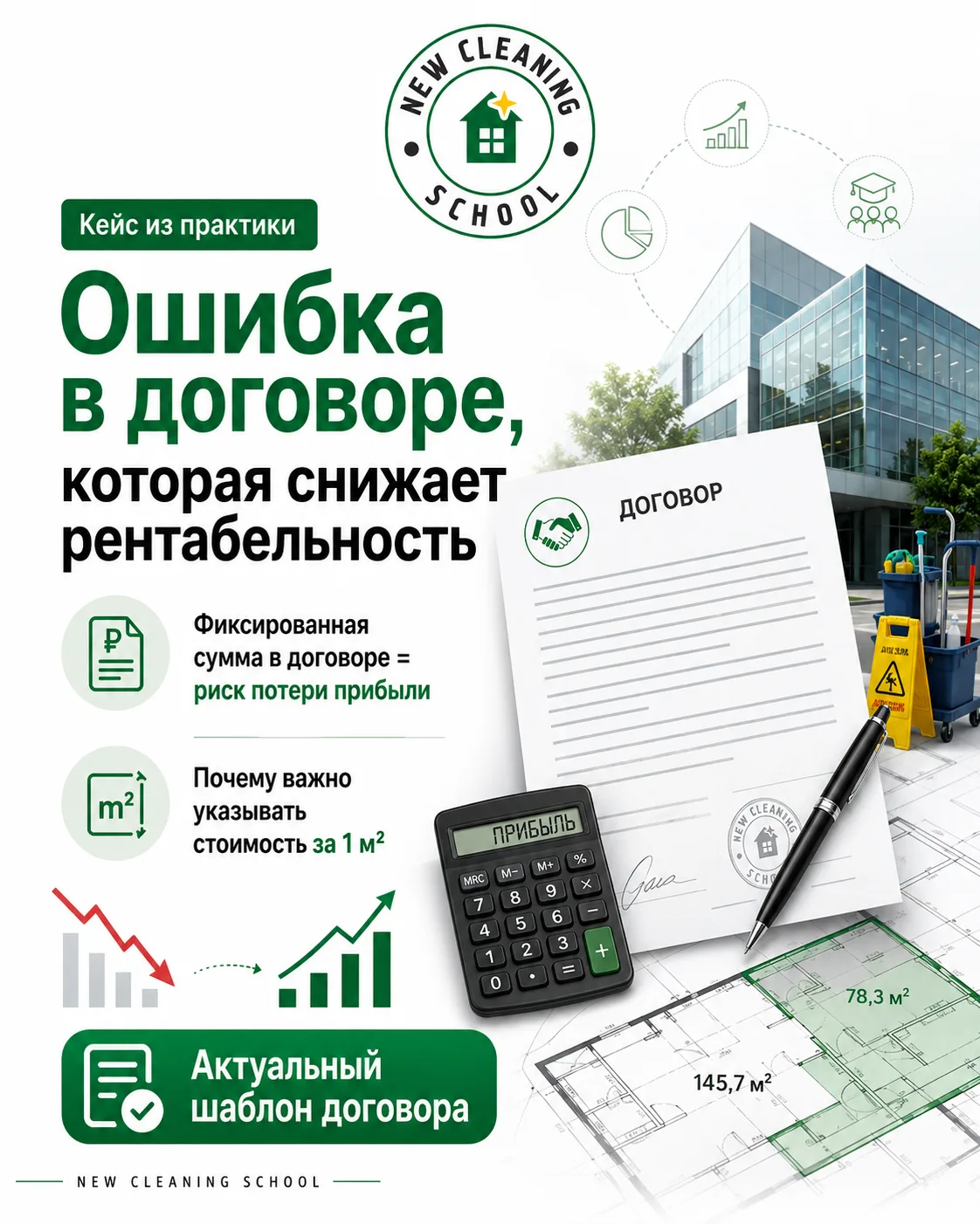 Одна строчка в договоре уборки коммерческих помещений, которая убивает вашу прибыль. Ке...