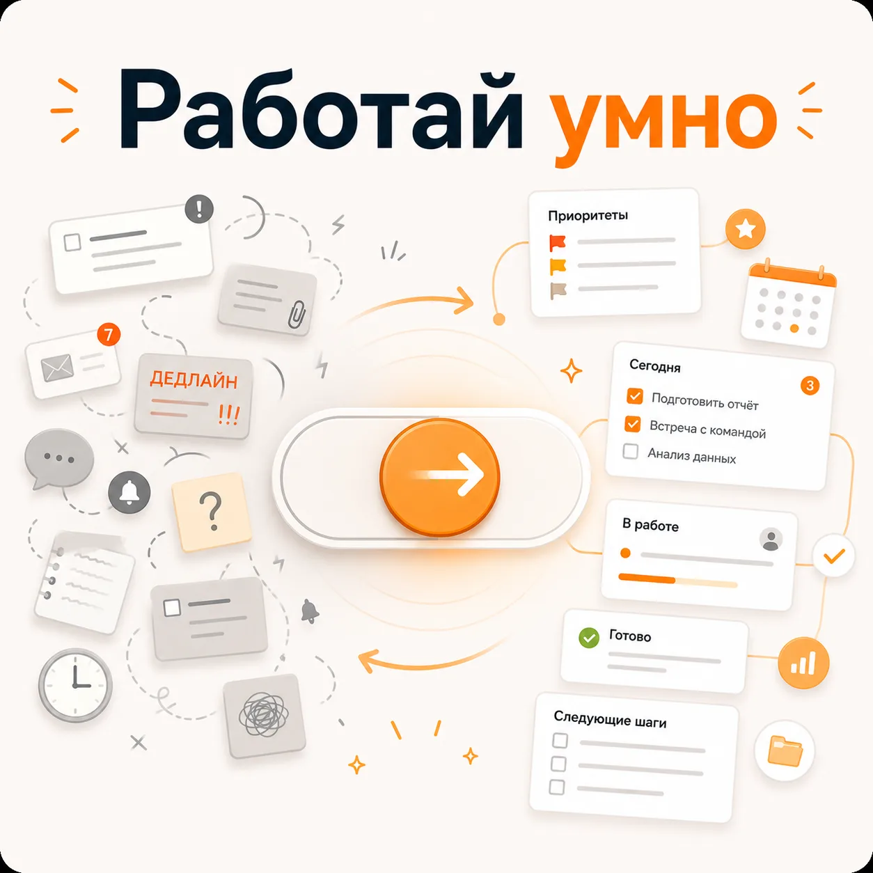 Можно работать много и уставать.