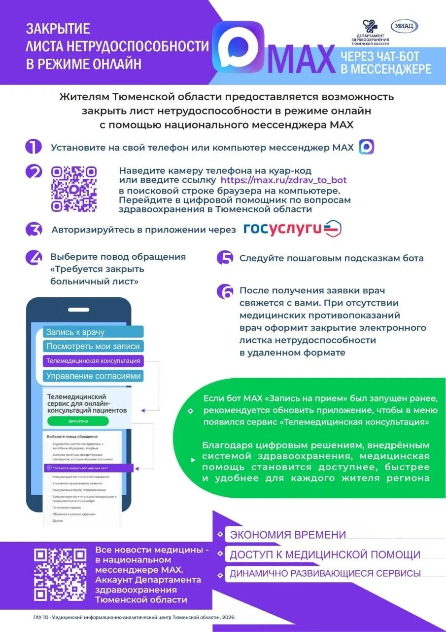 Закройте ваш БОЛЬНИЧНЫЙ через телемедицину в MAX
