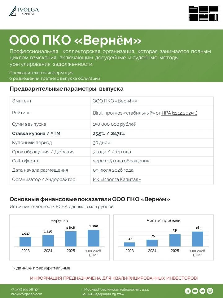 ❗️Информация для квалифицированных инвесторов