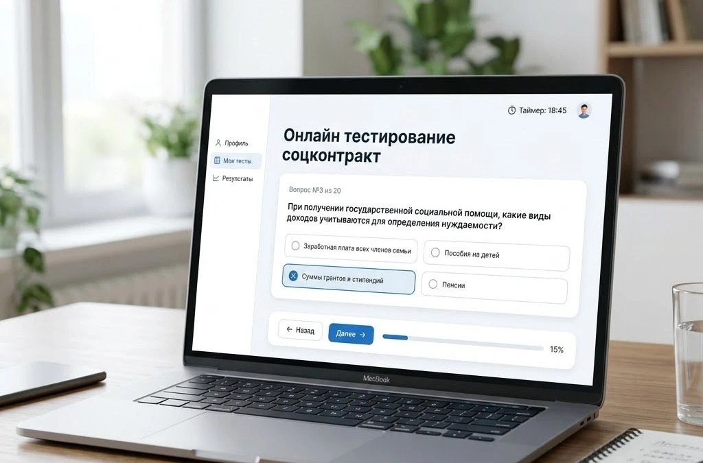 ⚡ Тестирование по социальному контракту: онлайн сервис, инструкция и подготовка к экзамену