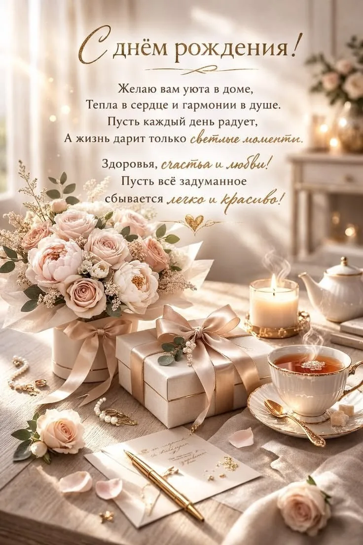 С днём рождения 🎉

Желаю, чтобы рядом всегда были люди, которые любят, ценят и поддерживают вас. Пу