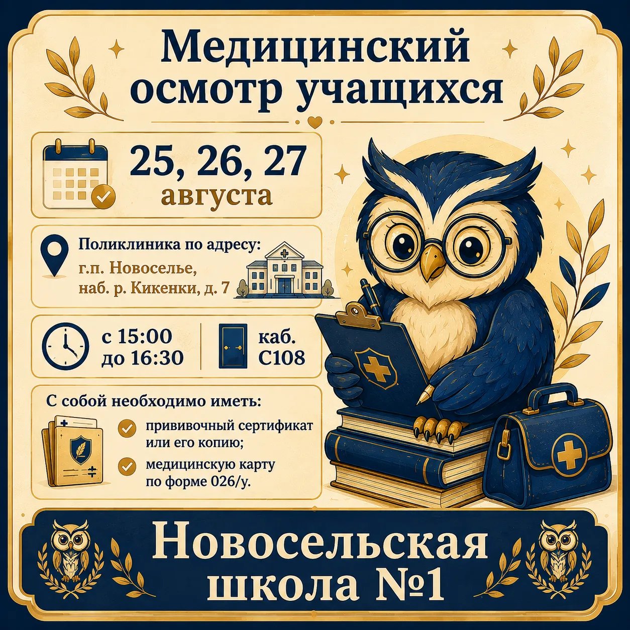 📢 Уважаемые родители (законные представители)!