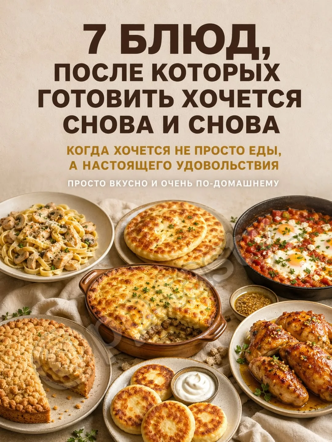 7 блюд, после которых готовить хочется снова и снова 😍🍽️

Это та самая подборка, где всё по-домашн