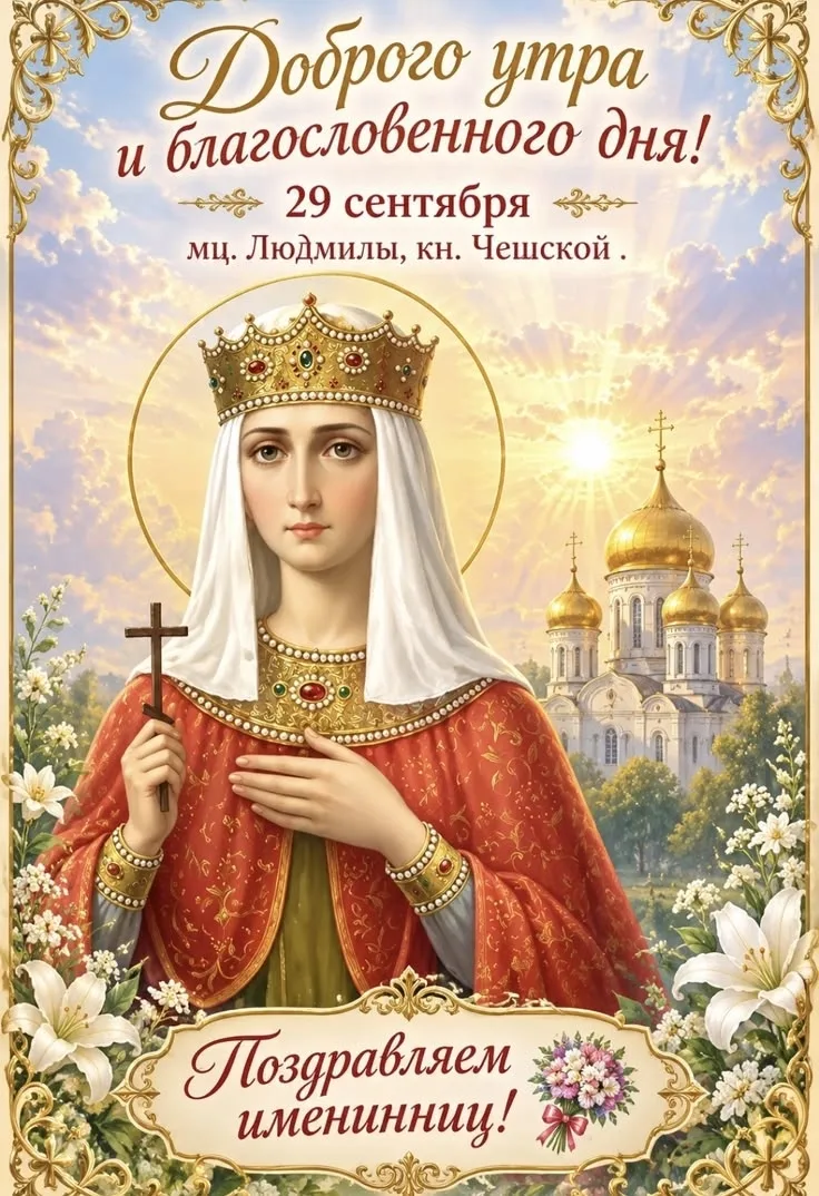 С днем памяти Людмилы Чешской! Именинниц с Днём Ангела!
