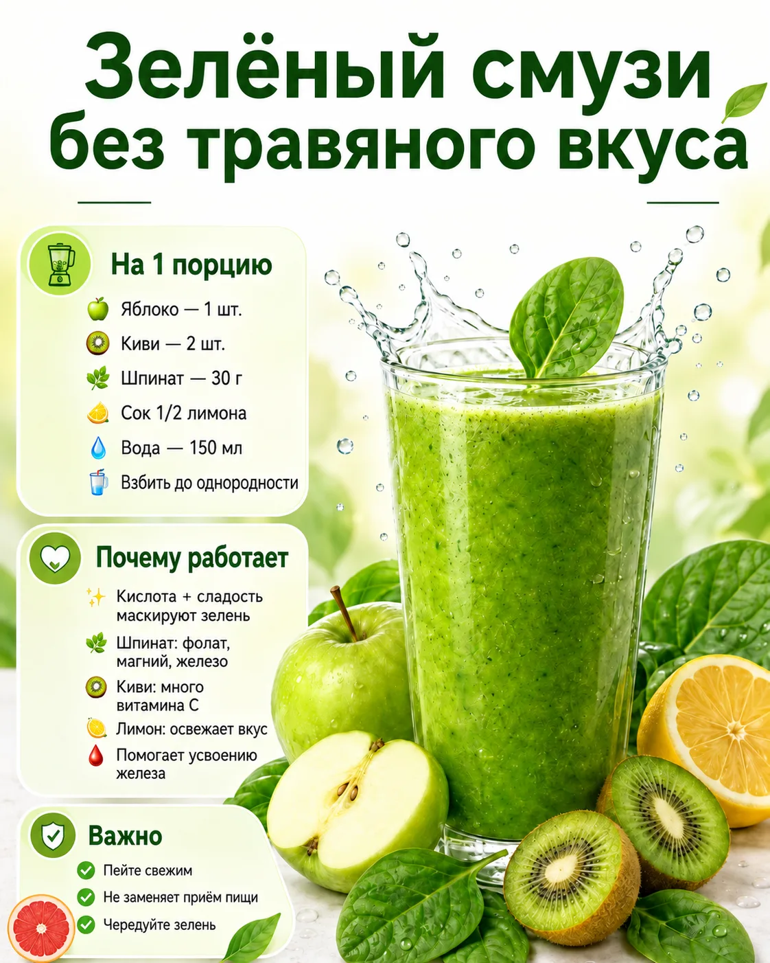 Смузи со шпинатом