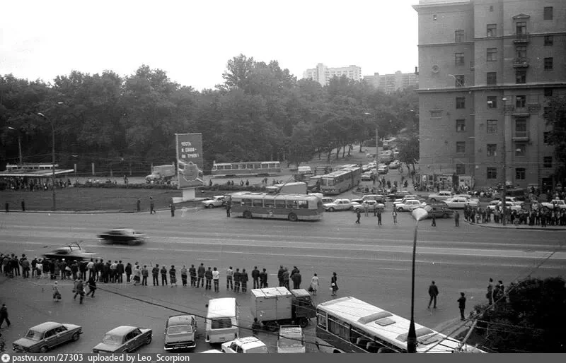 Ленинградское шоссе в районе станции метро «Войковская» 1985