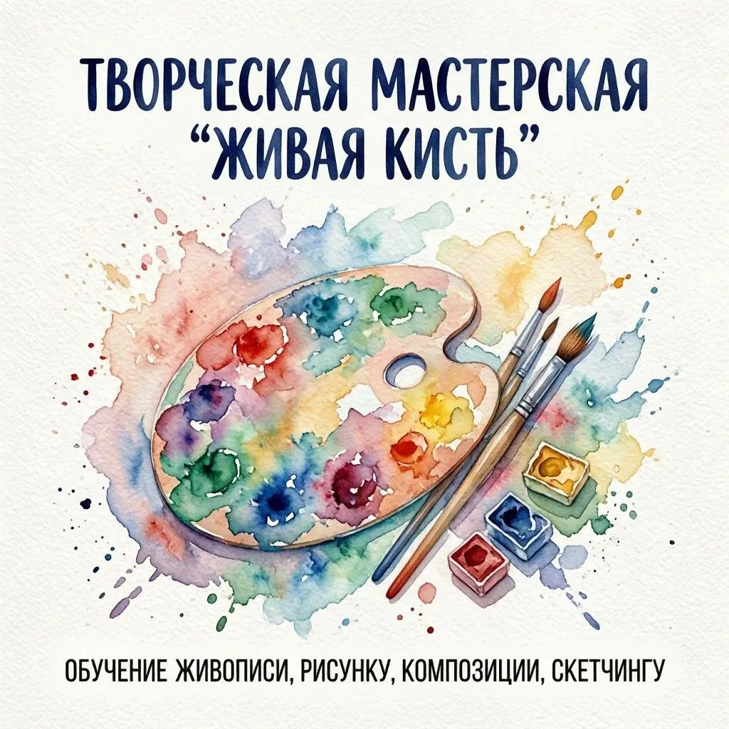 Творческая мастерская "Живая кисть" ведёт набор обучающихся в возрасте от 6 до 15 лет.