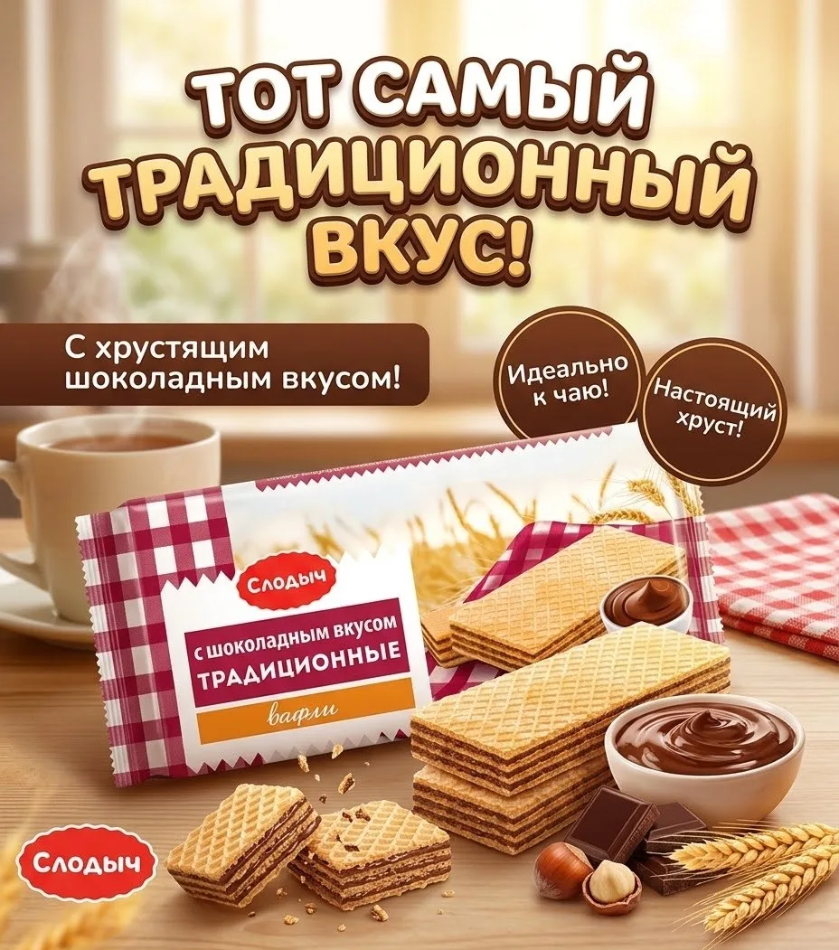 ❗Попробуйте вафли «Слодыч» — хрустящее лакомство с любимыми вкусами!❗