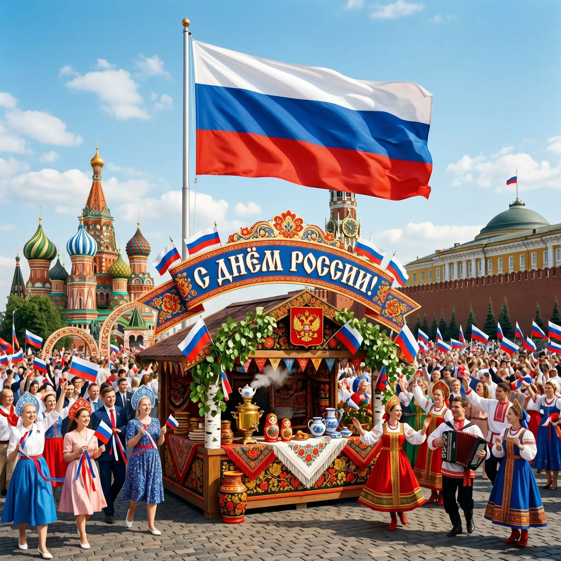 С праздником, дорогие друзья! 
С Днём России 🇷🇺