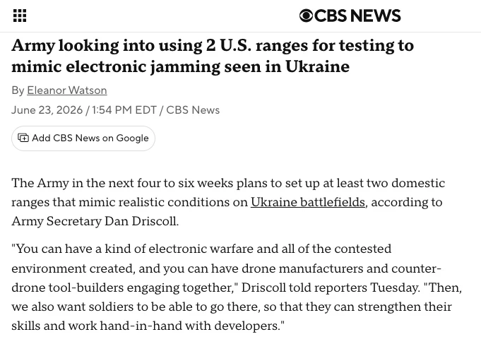 В США решили построить два «украинских» полигона.