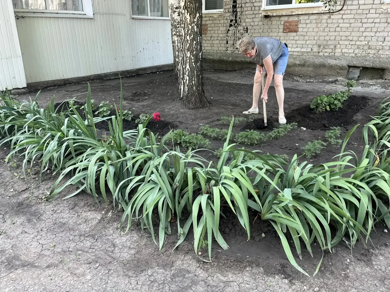 В нашем садике субботник-