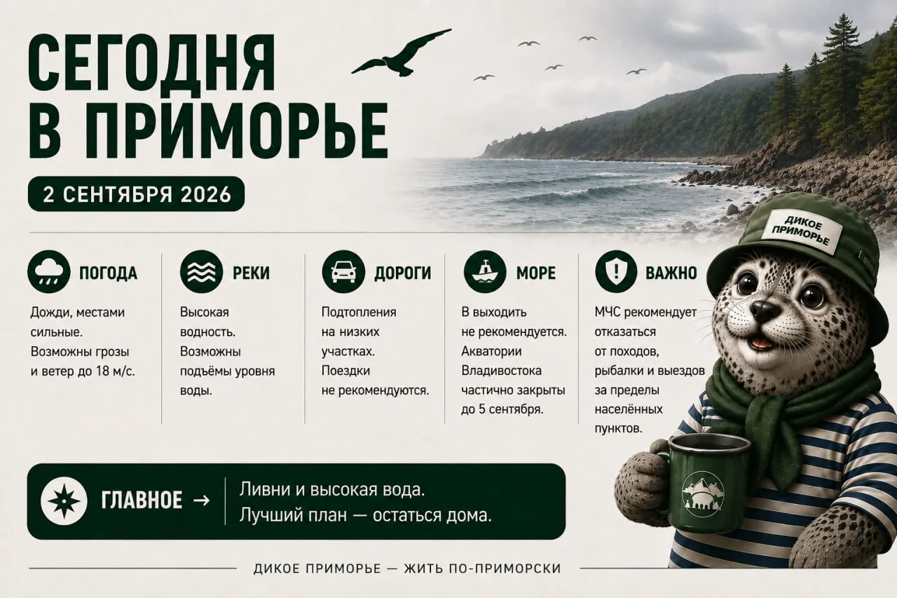 🟧 ШТОРМОВОЕ ПРЕДУПРЕЖДЕНИЕ В ПРИМОРЬЕ