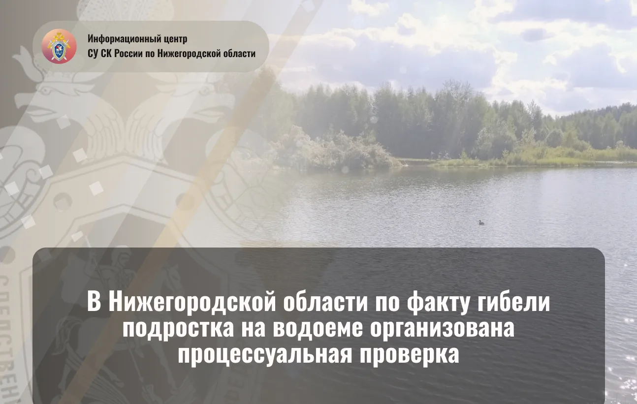 В Нижегородской области по факту гибели подростка на водоеме организована процессуальна...