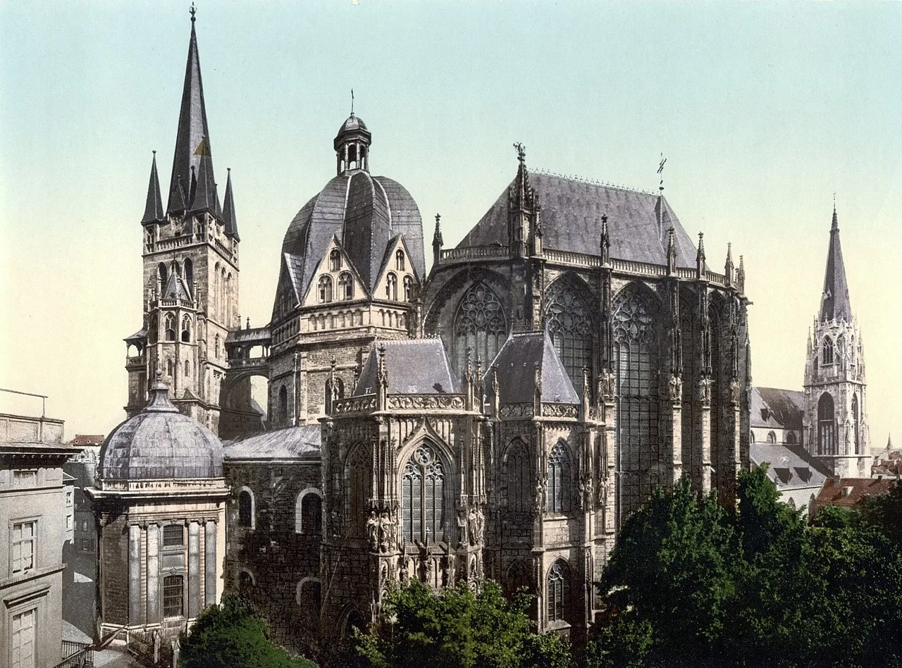 Ахенский собор на открытке 1900 года. Ахен, Германия