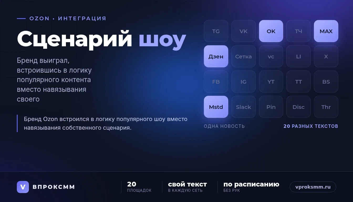 Ozon в реалити: бренд как часть сюжета
