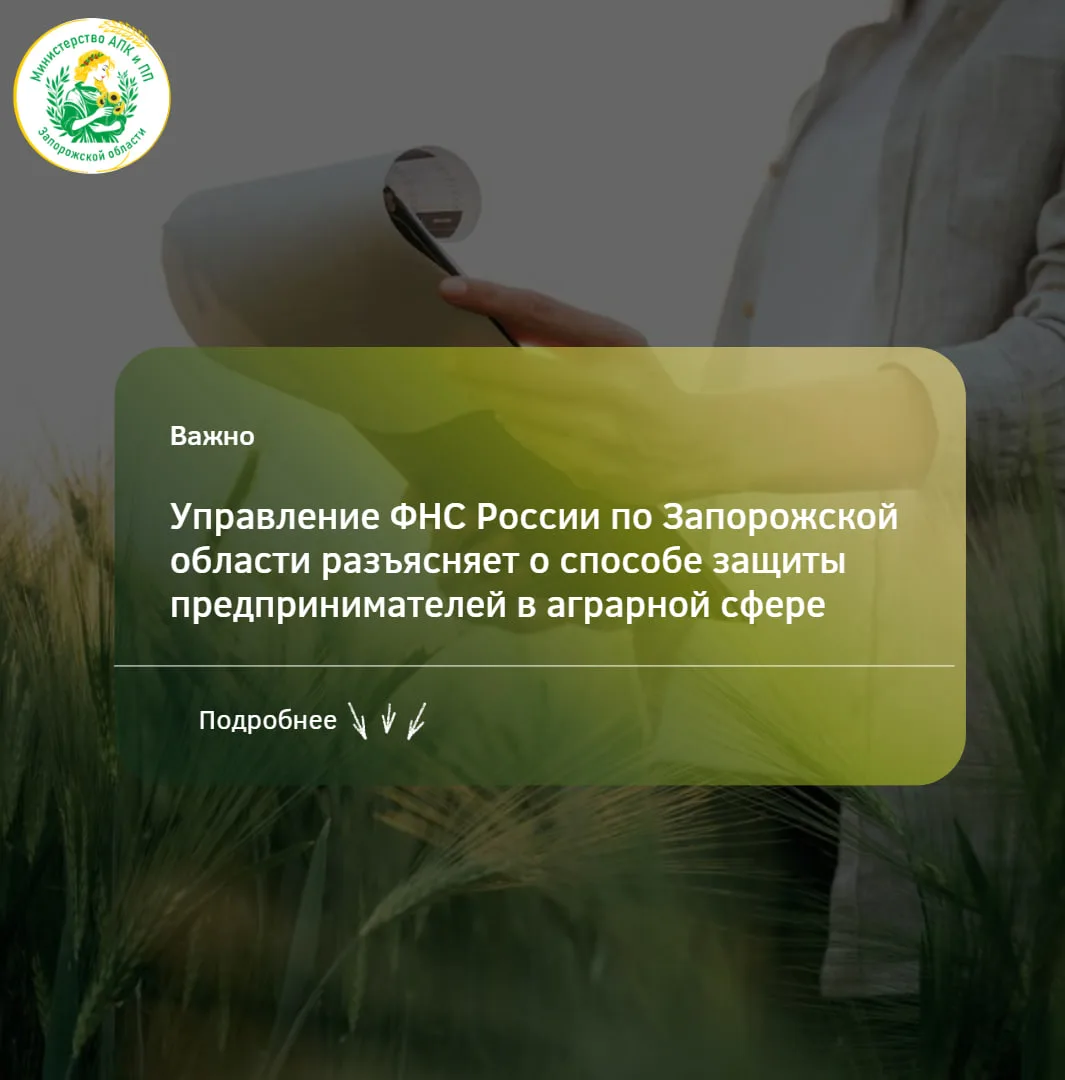 Управление ФНС России по Запорожской области разъясняет о способе защиты предпринимател...