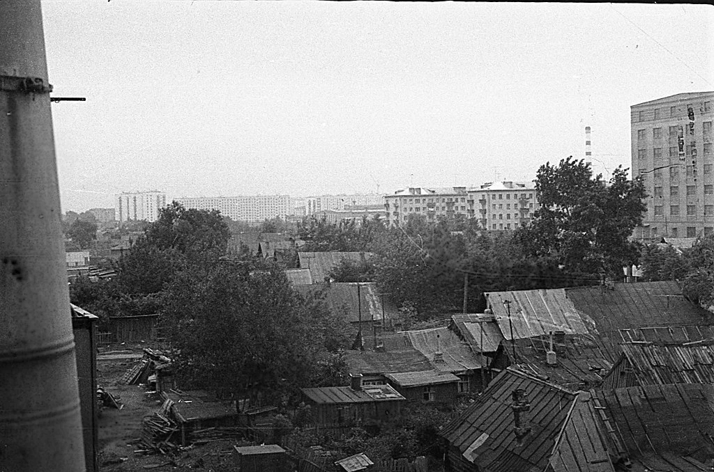 Деревня Вязовка, 65-66-е. Вид на частные дома на месте будущего Рязанского проспекта.