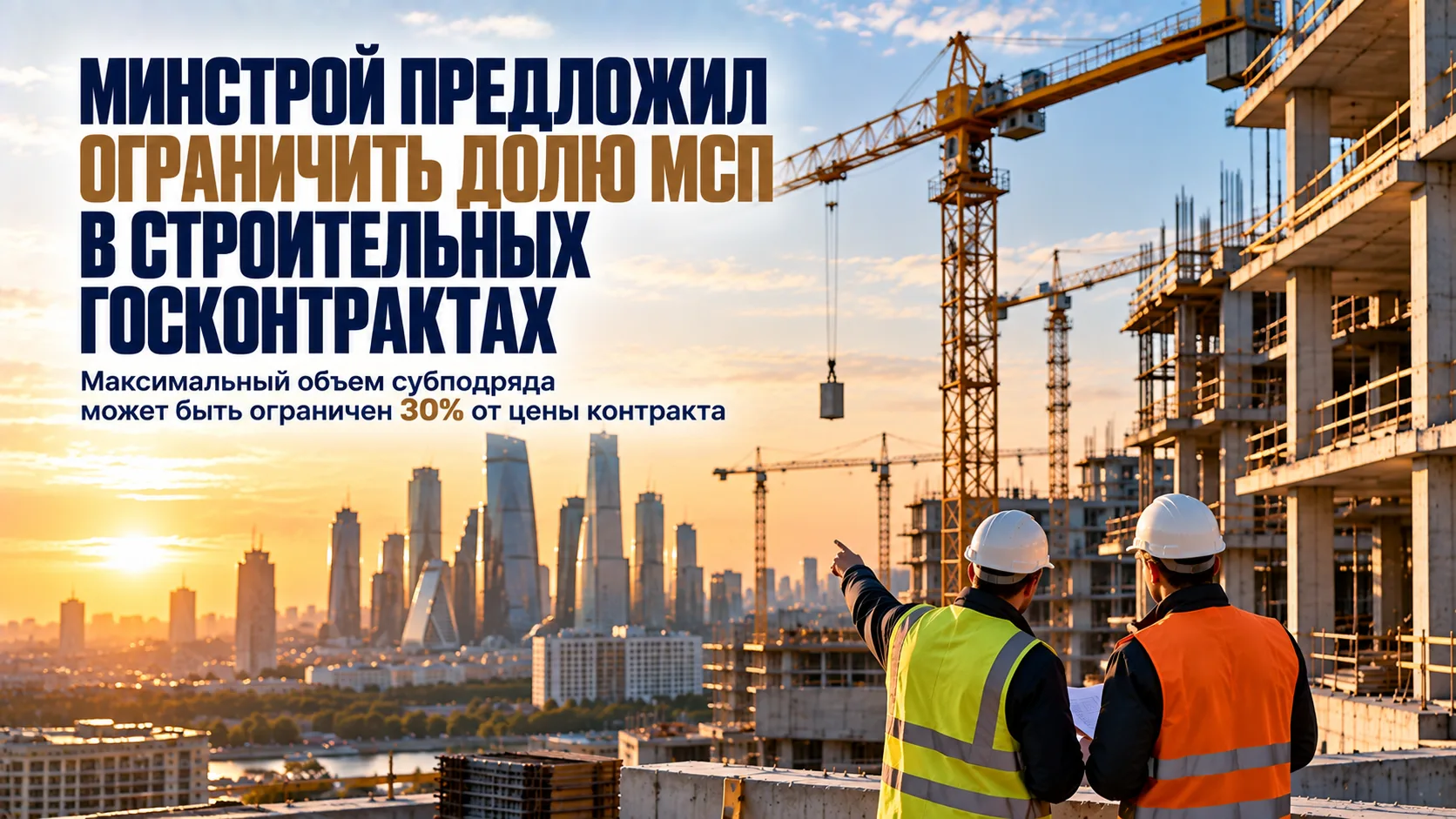 Минстрой предложил ограничить долю МСП в строительных госконтрактах