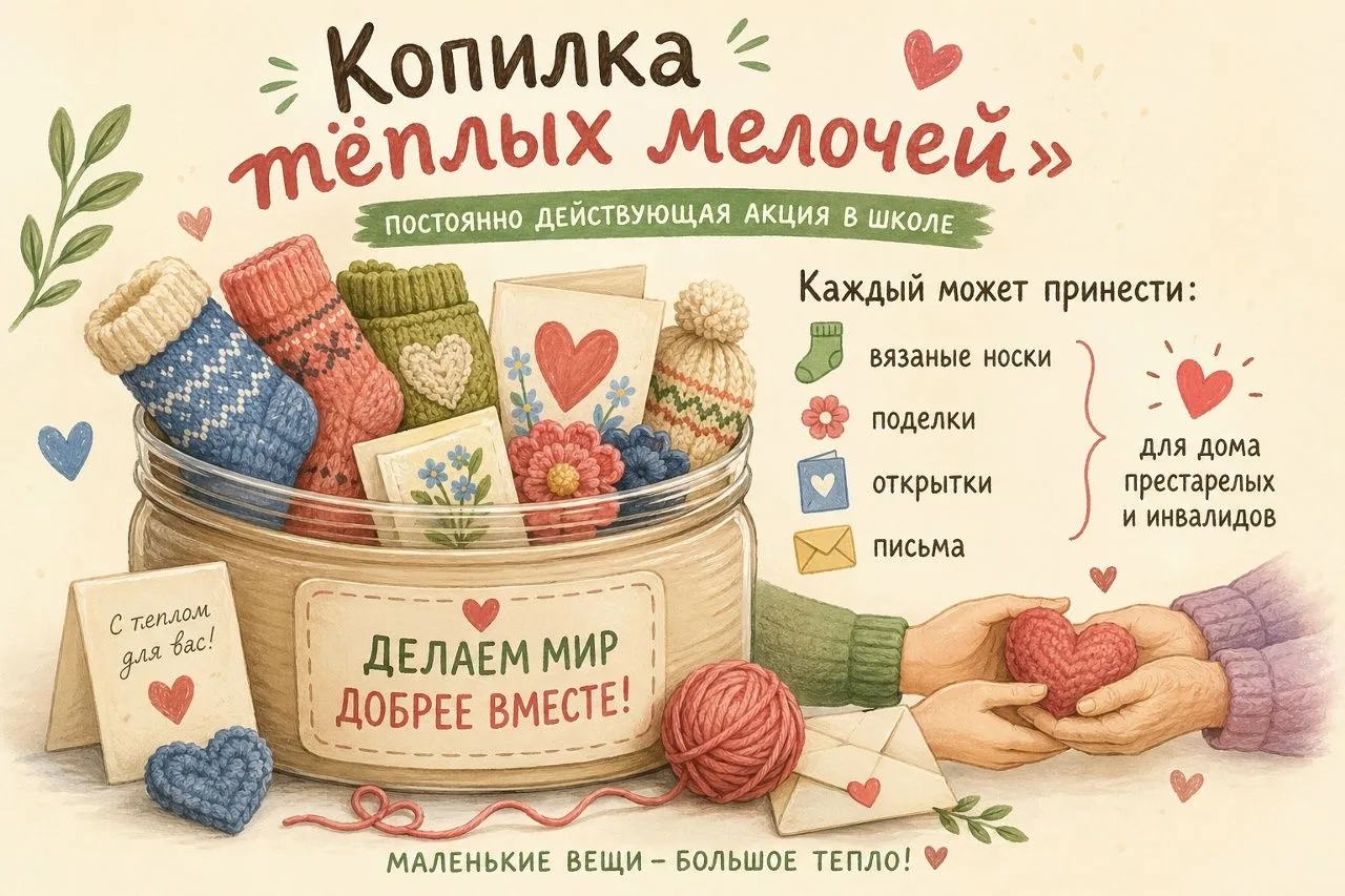 Копилка тёплых мелочей — согреем тех, кто рядом!