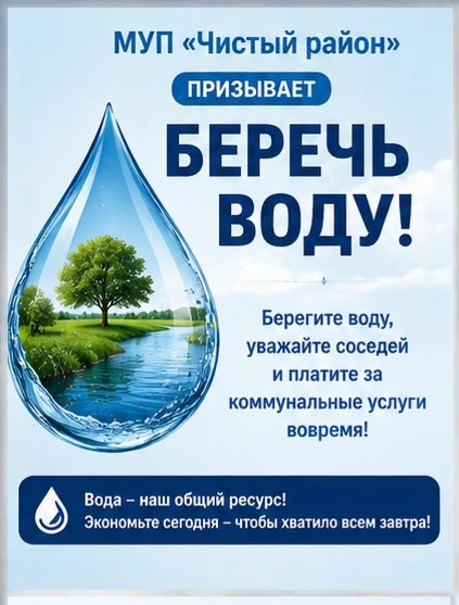 МУП «Чистый район» напоминает жителям Баксанского района о правилах разумного водопольз...