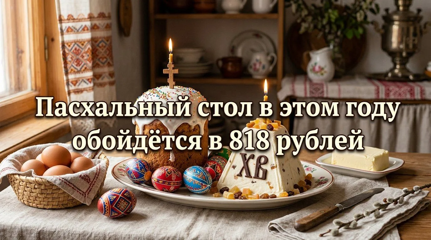 Экономисты подсчитали, что Пасхальный стол в этом году обойдётся в 818 рублей — десяток...
