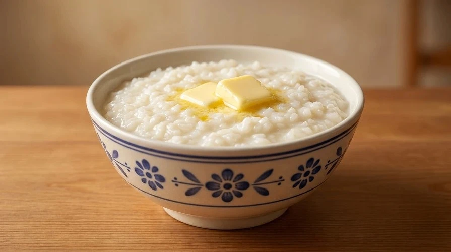 Нежная, сливочная РИСОВАЯ КАША на молоке.