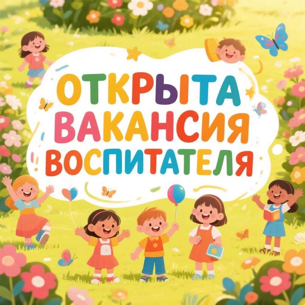 В большой и дружный коллектив Детского сада №84 «Тополёк» требуется: