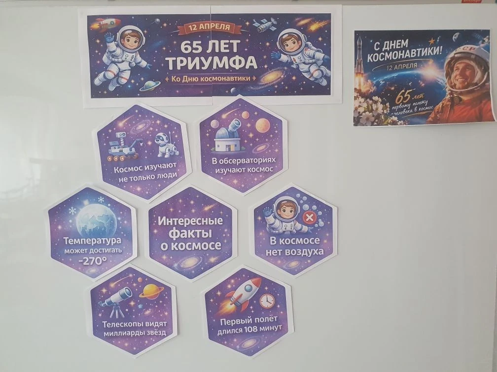 65 лет триумфа космоса: Гагарин и первый шаг человечества к звездам! 🚀 На  внеурочном занятии «Разго
