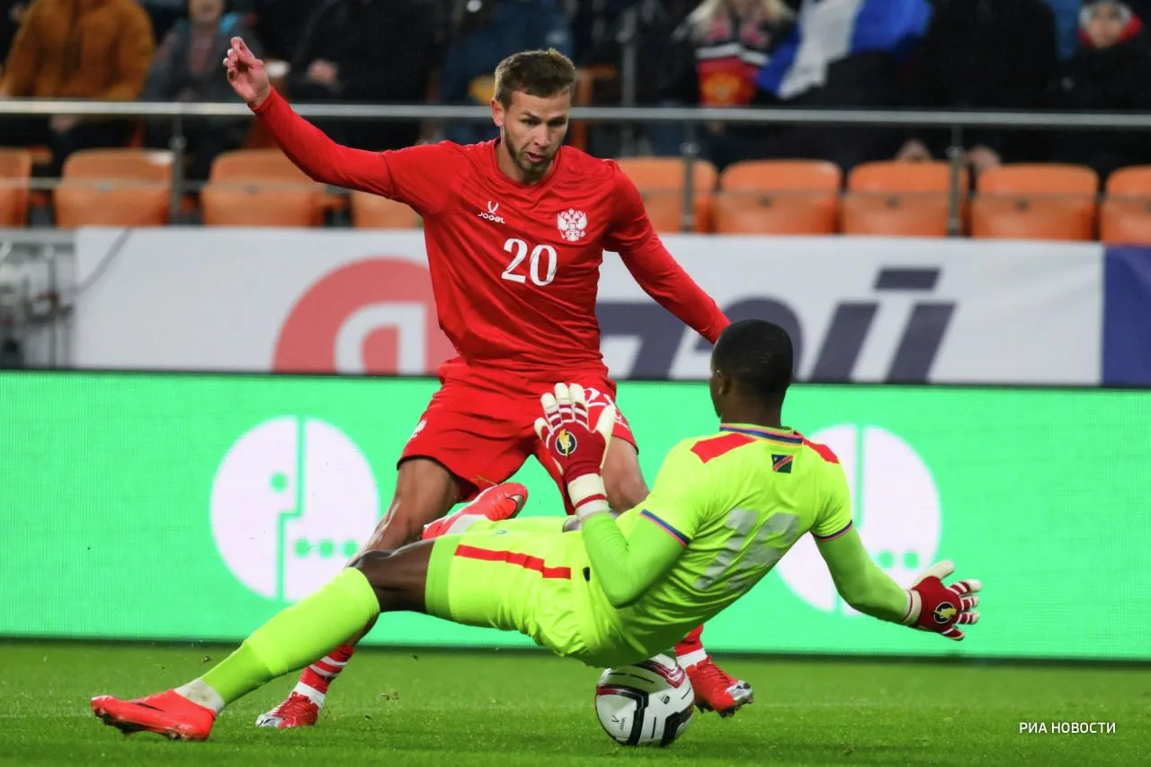 ⚽️Сборная России по футболу обыграла Намибию со счетом 6:0 в товарищеском матче.