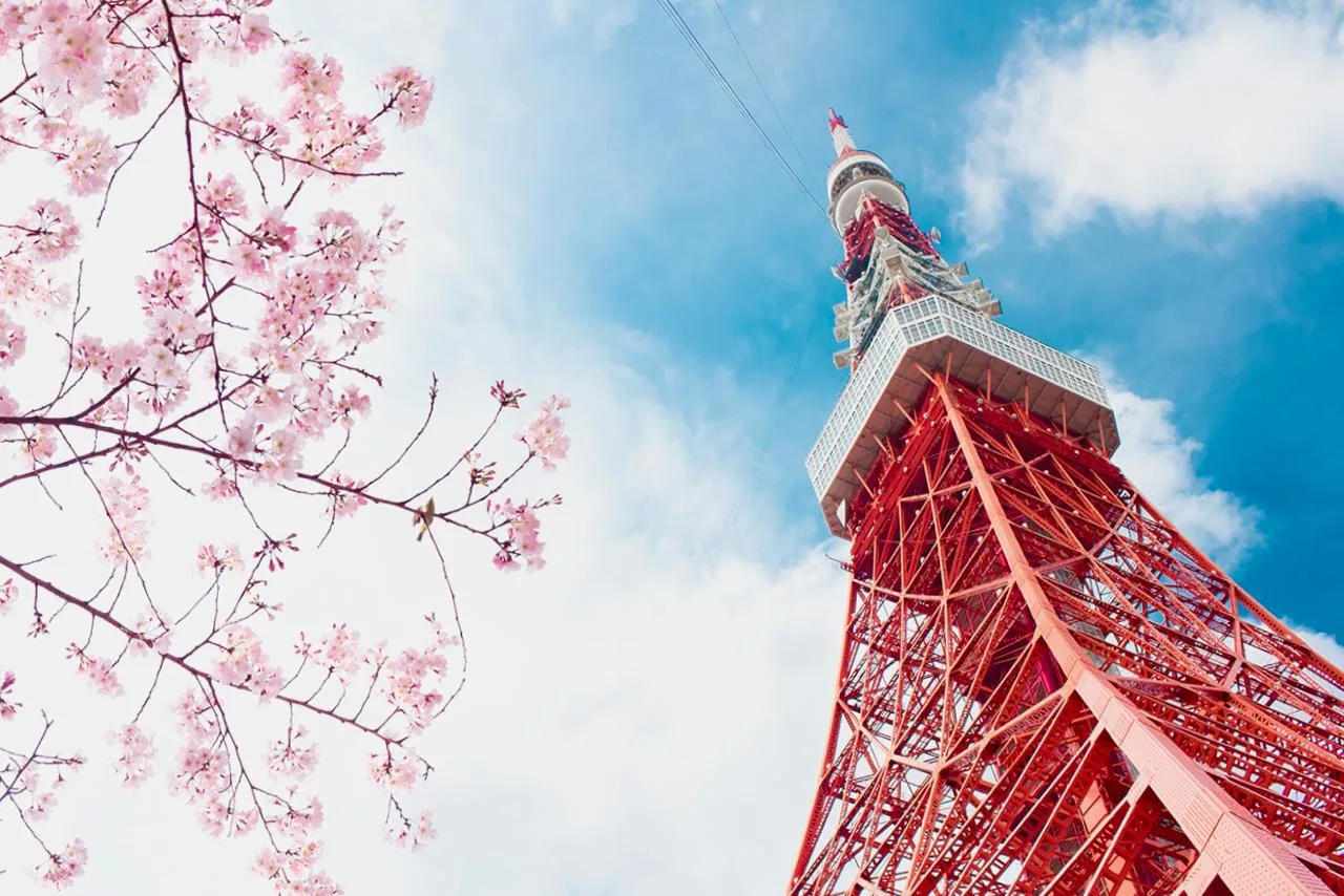 Башня Tokyo Tower в Токио, Япония 🇯🇵  🔹 Телебашня Tokyo Tower является одним из самых узнаваемых сим