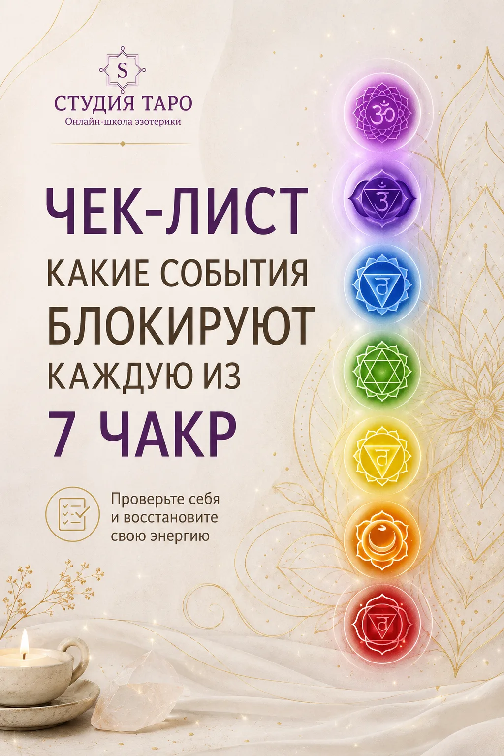 📌 Чек-лист "Какие события могут блокировать каждую из 7 чакр"

Иногда человек чувствует, что что-то