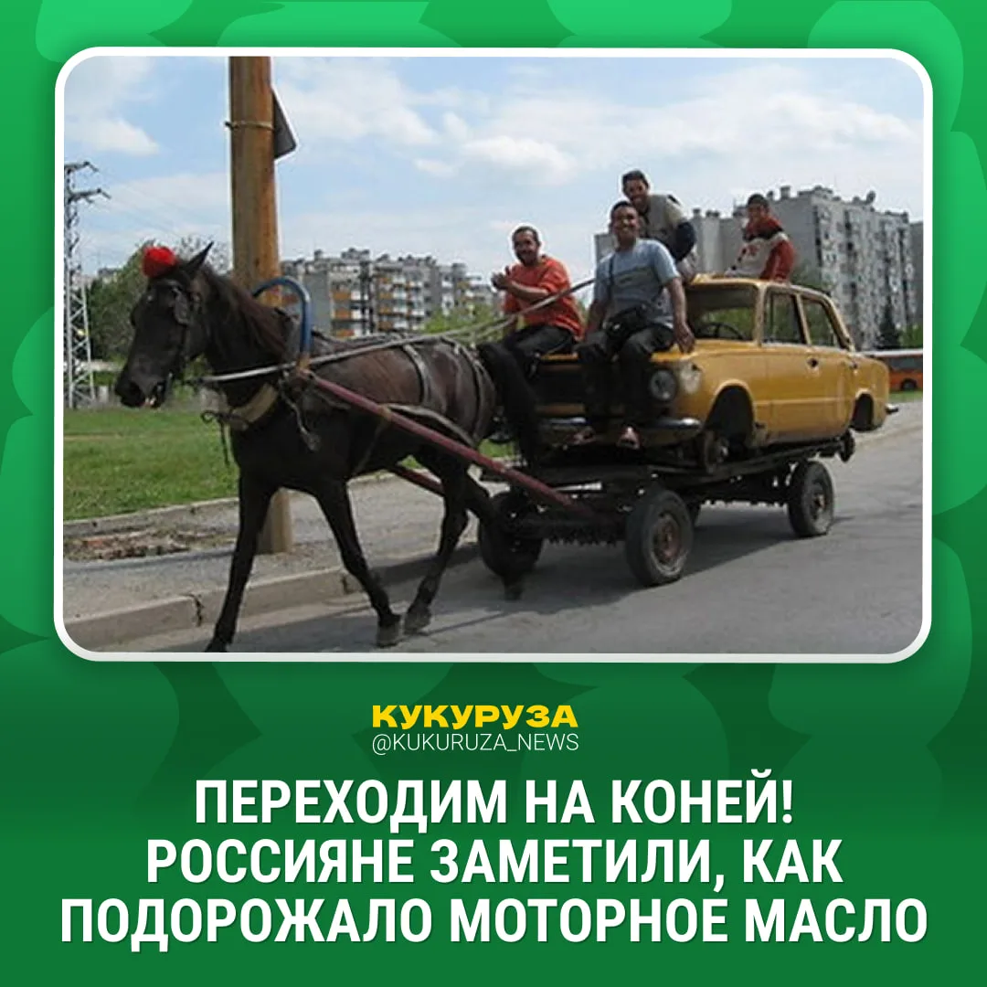Шутки про гужевые повозки перестают быть смешными — коней хотя бы не нужно будет заправ...