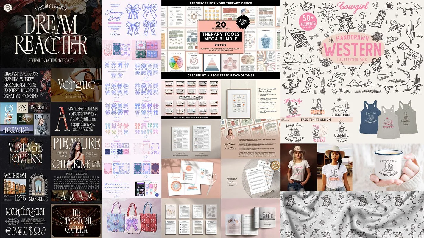► Дизайн материалы Creative Market | August Design Assets 3
