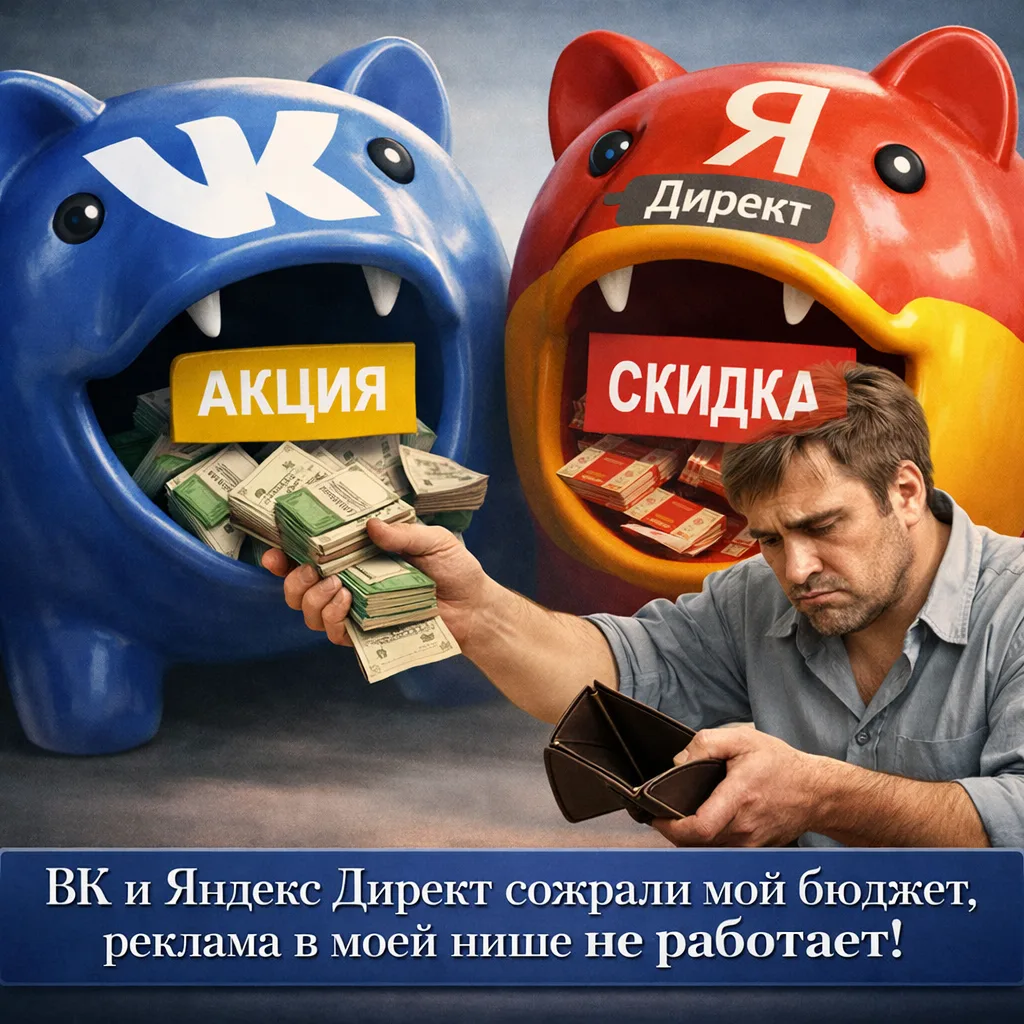 «VK и Яндекс Директ сожрали мой бюджет и Реклама в моей нише не работает!».